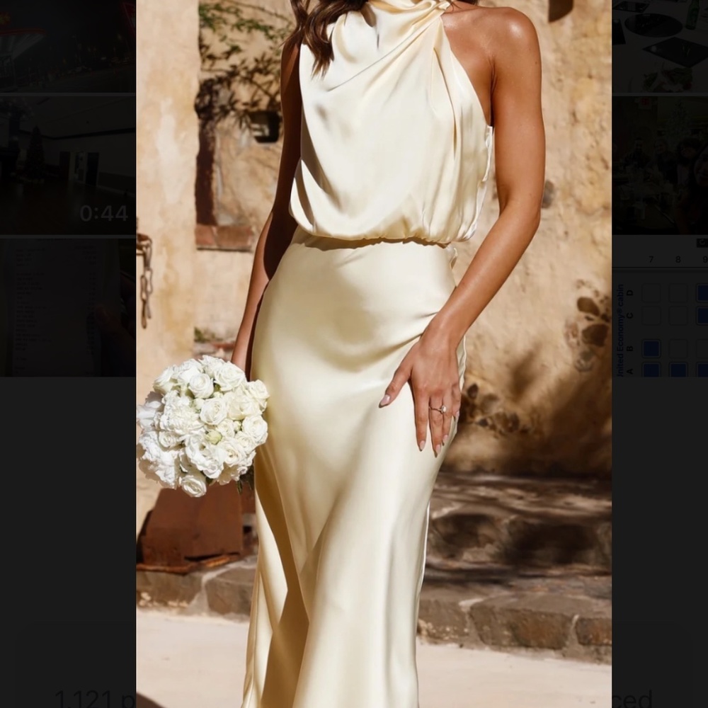 Elegant Butter Yellow Dress